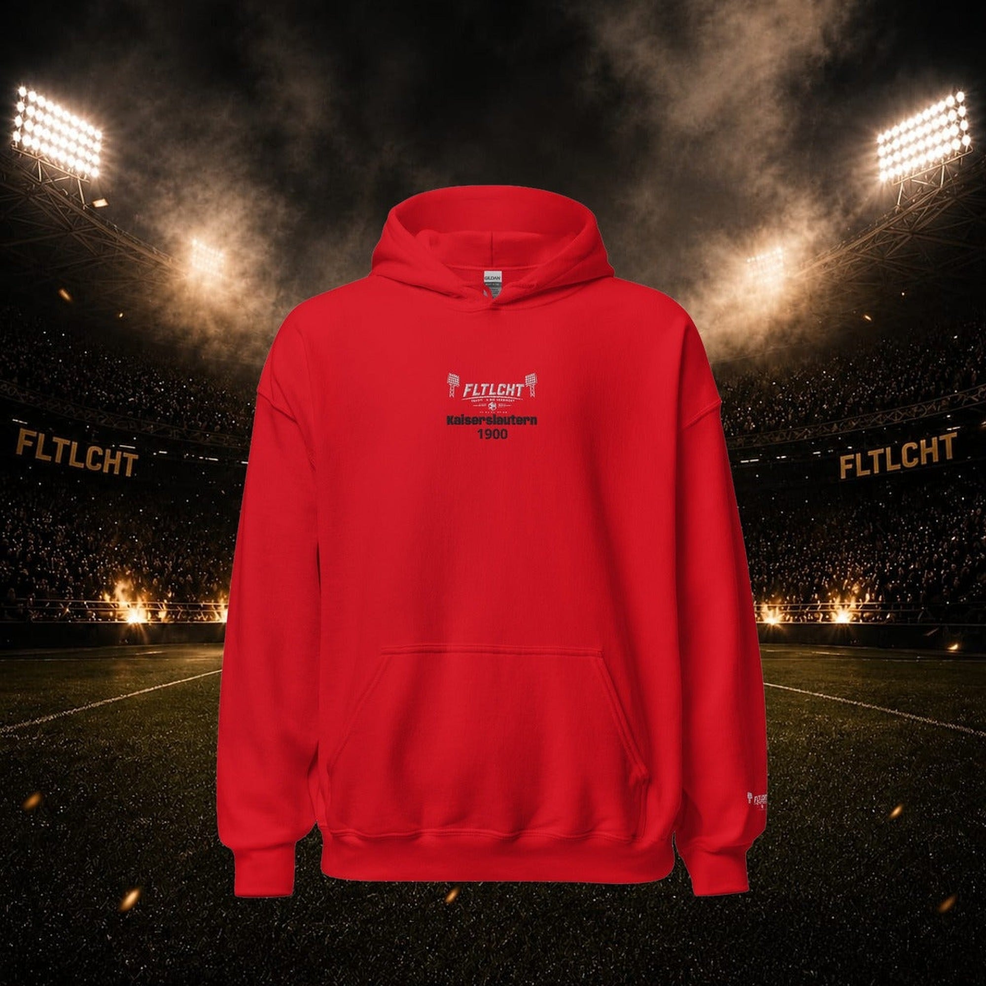 FLTLCHT Hoodie Kaiserslautern Rot vorne