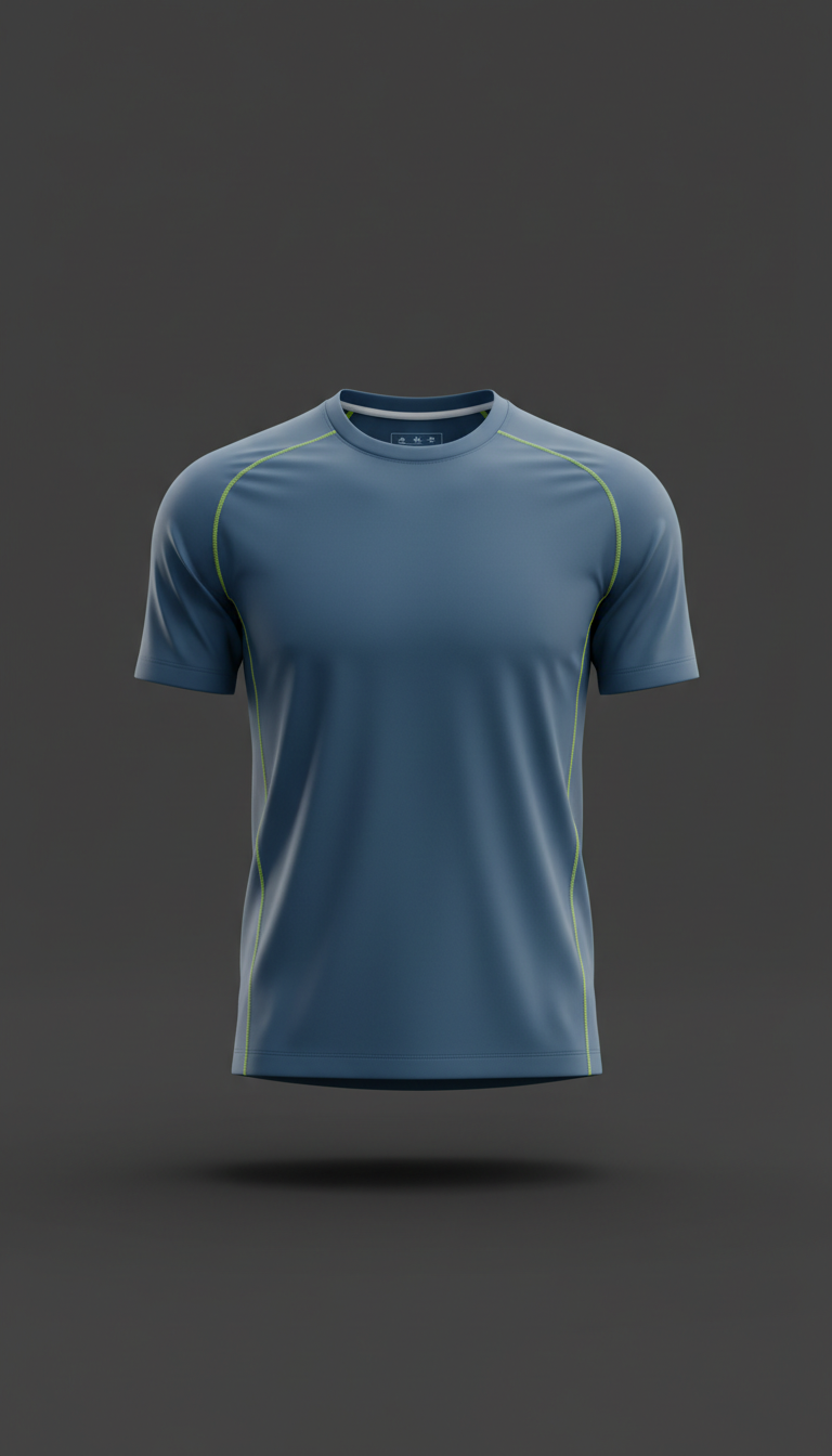 Steel blue technical jersey