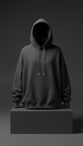 Oversized charcoal matte hoodie