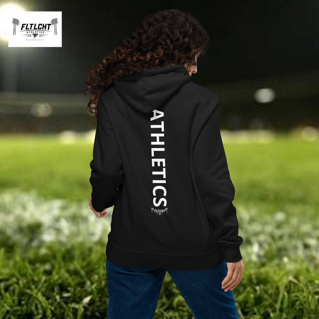 FLTLCHT Athletics Damen Hoodie Schwarz Rückseite