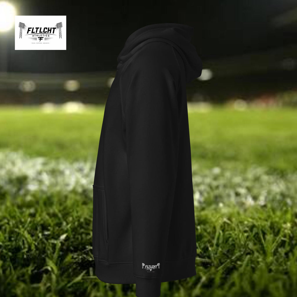 FLTLCHT Athletics Damen Hoodie Schwarz Seitenansicht