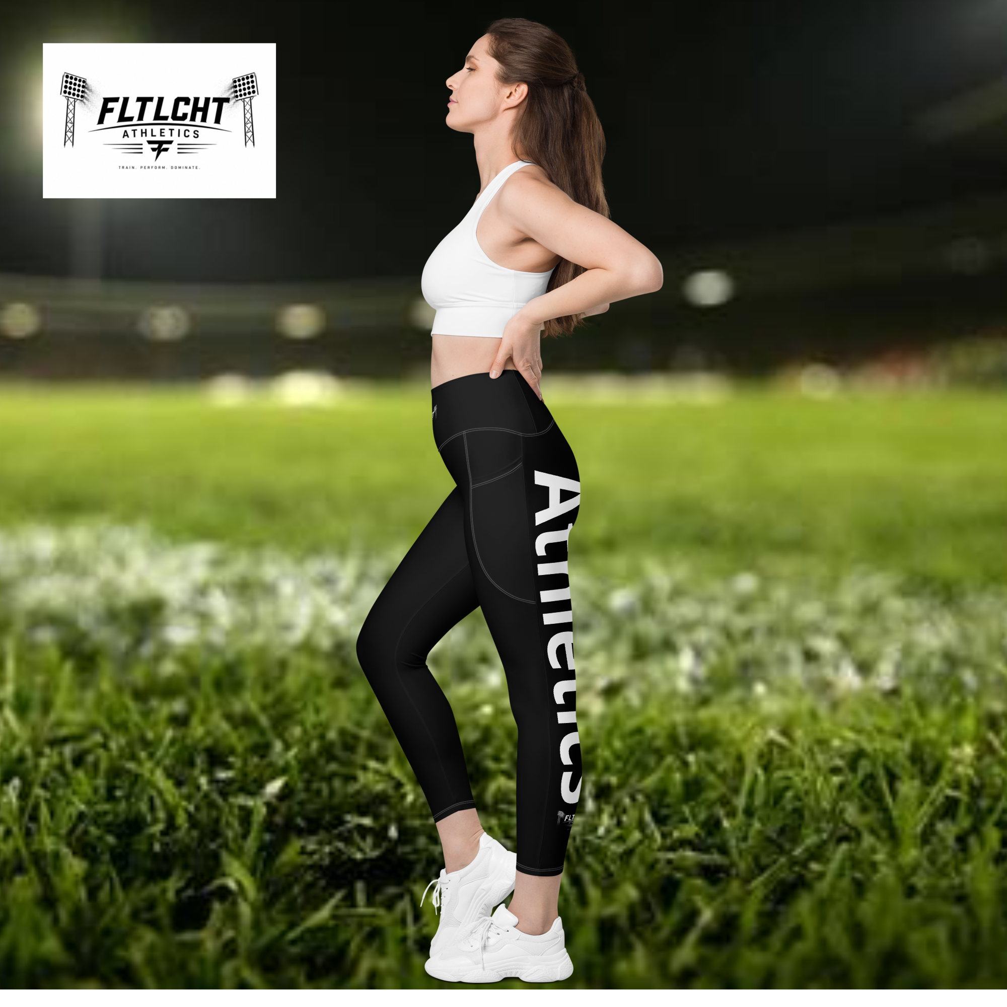 FLTLCHT Athletics Damen Leggins lang Seitenansicht
