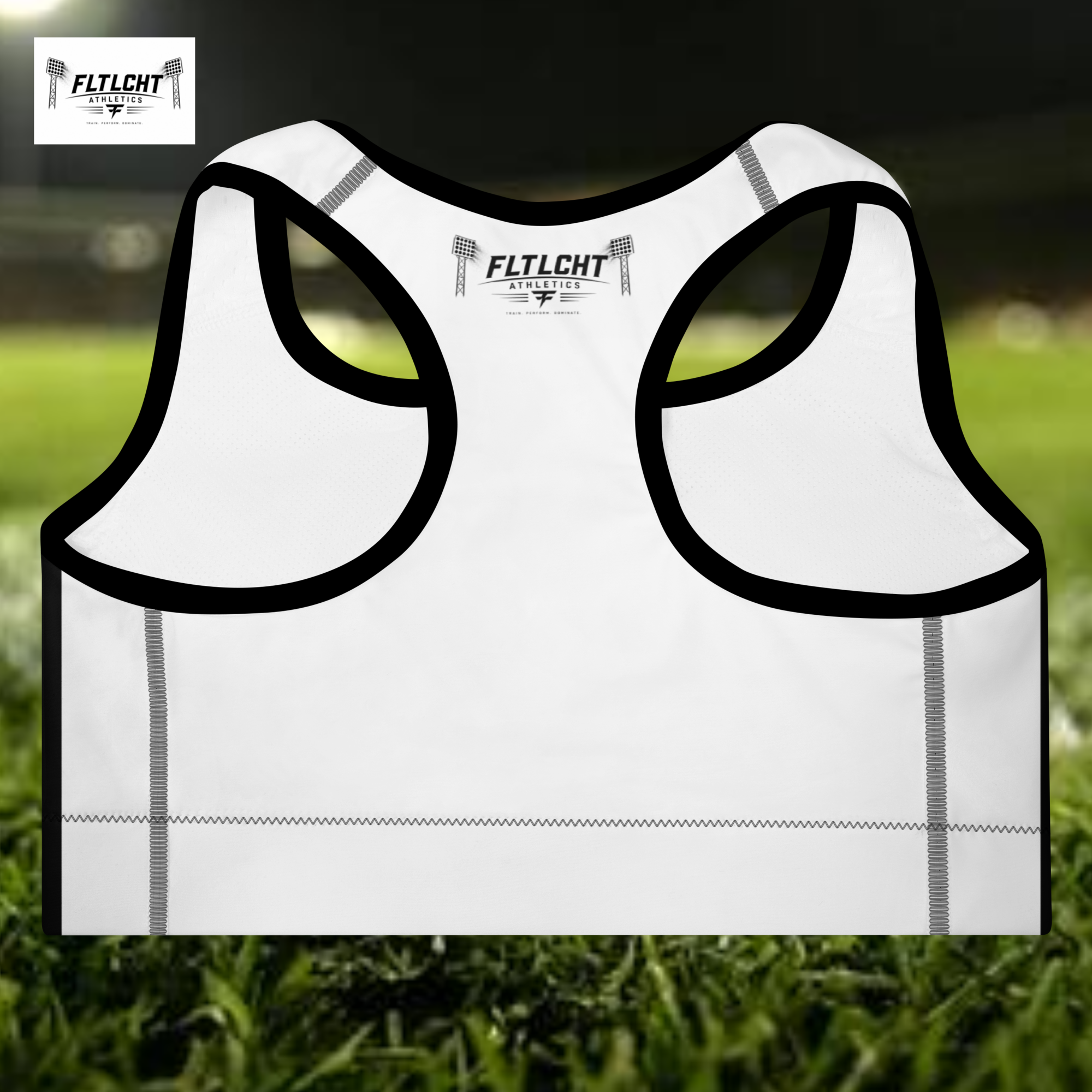 FLTLCHT Athletics Damen Sport-BH Schwarz Rückseite