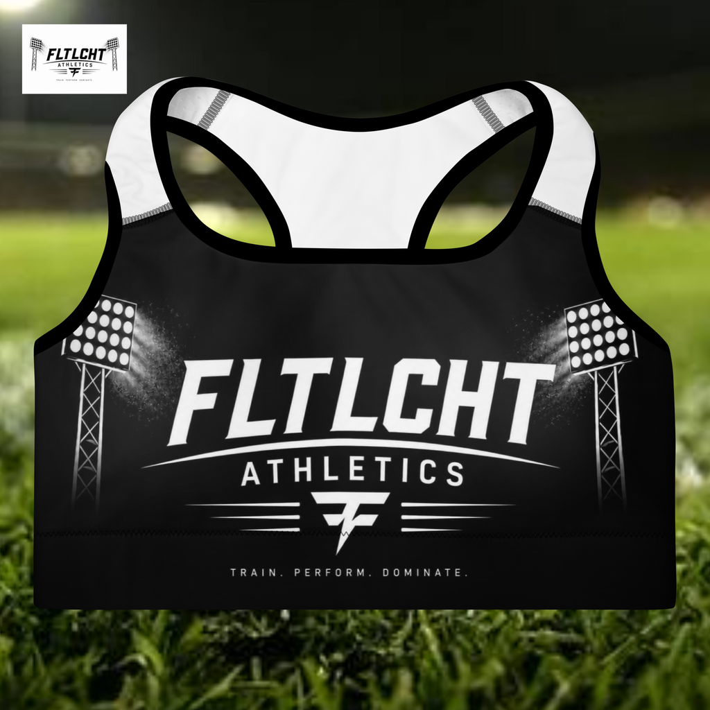 FLTLCHT Athletics Damen Sport-BH Schwarz Vorderseite