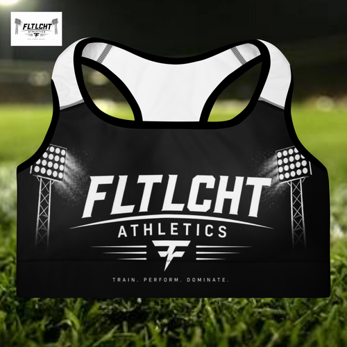 FLTLCHT Athletics Damen Sport-BH Schwarz Vorderseite