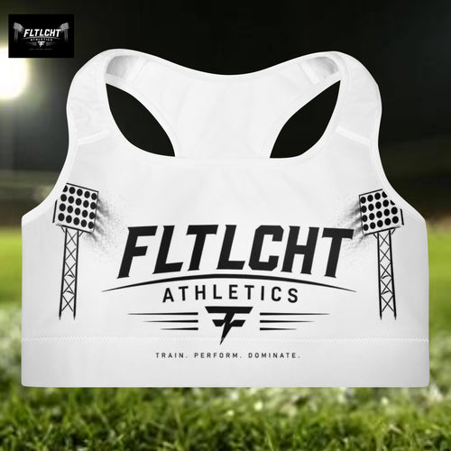 FLTLCHT Athletics Damen Sport-BH Weiss Vorderseite
