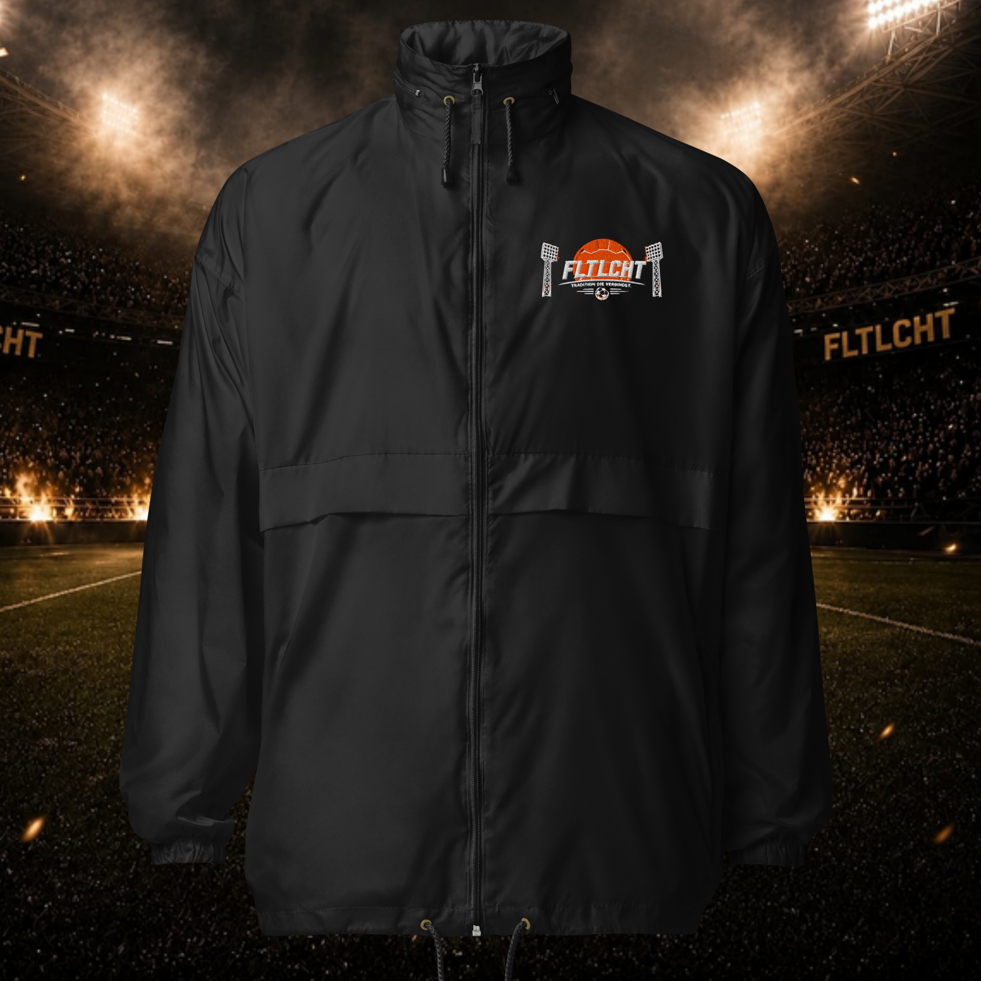 FLTLCHT Windbreaker Schwarz Front