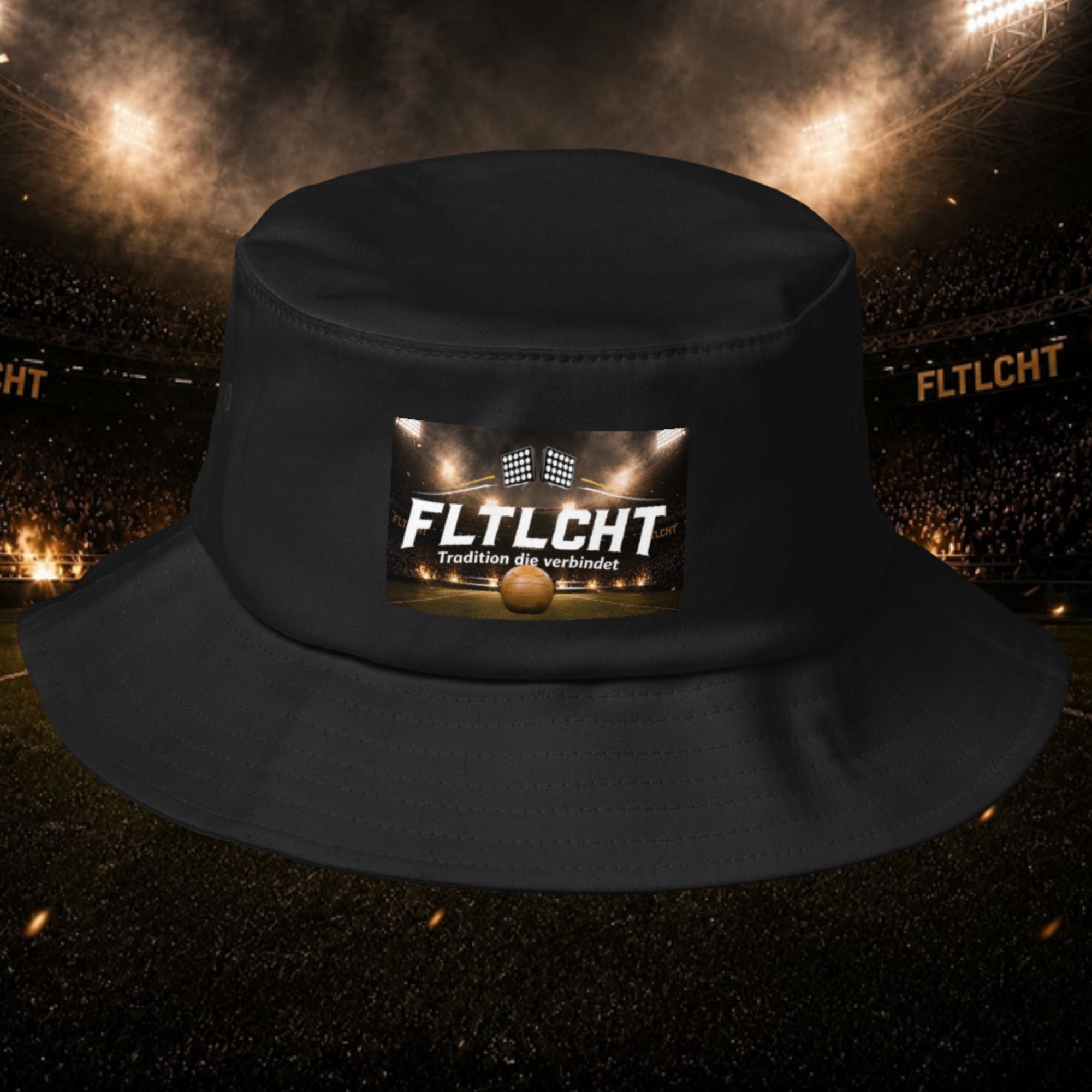 FLTLCHT Bucket Hat Schwarz Front