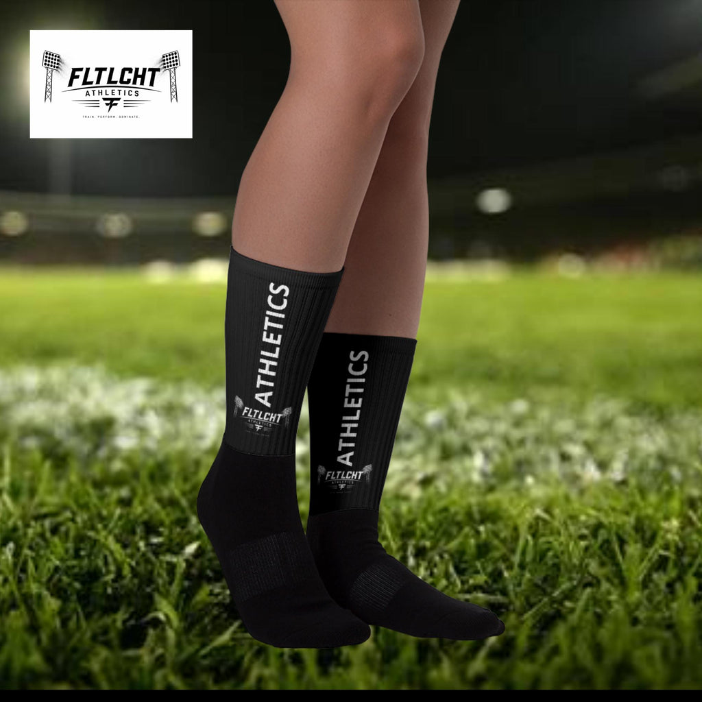 FLTLCHT Athletics Socken Schwarz - rechter Fuss