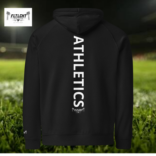 FLTLCHT Athletics Herren Hoodie Schwarz Rückseite