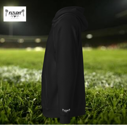FLTLCHT Athletics Herren Hoodie Schwarz Seitenansicht