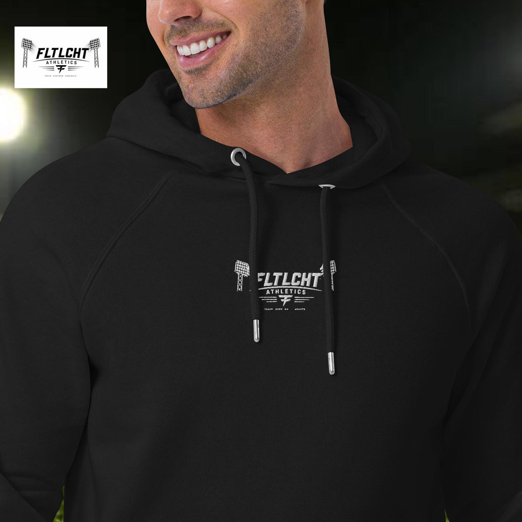 FLTLCHT Athletics Herren Hoodie Schwarz Detailansicht