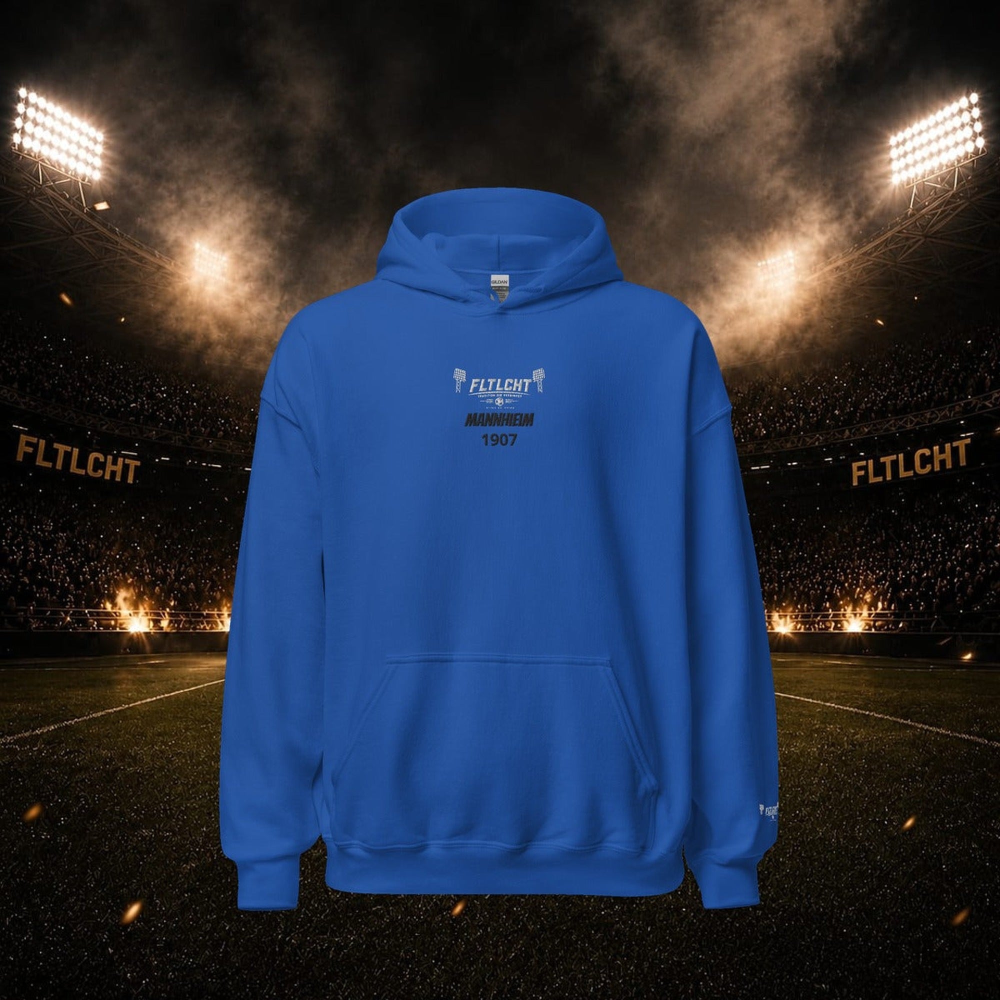 FLTLCHT Hoodie Mannheim Royal Blau hinten
