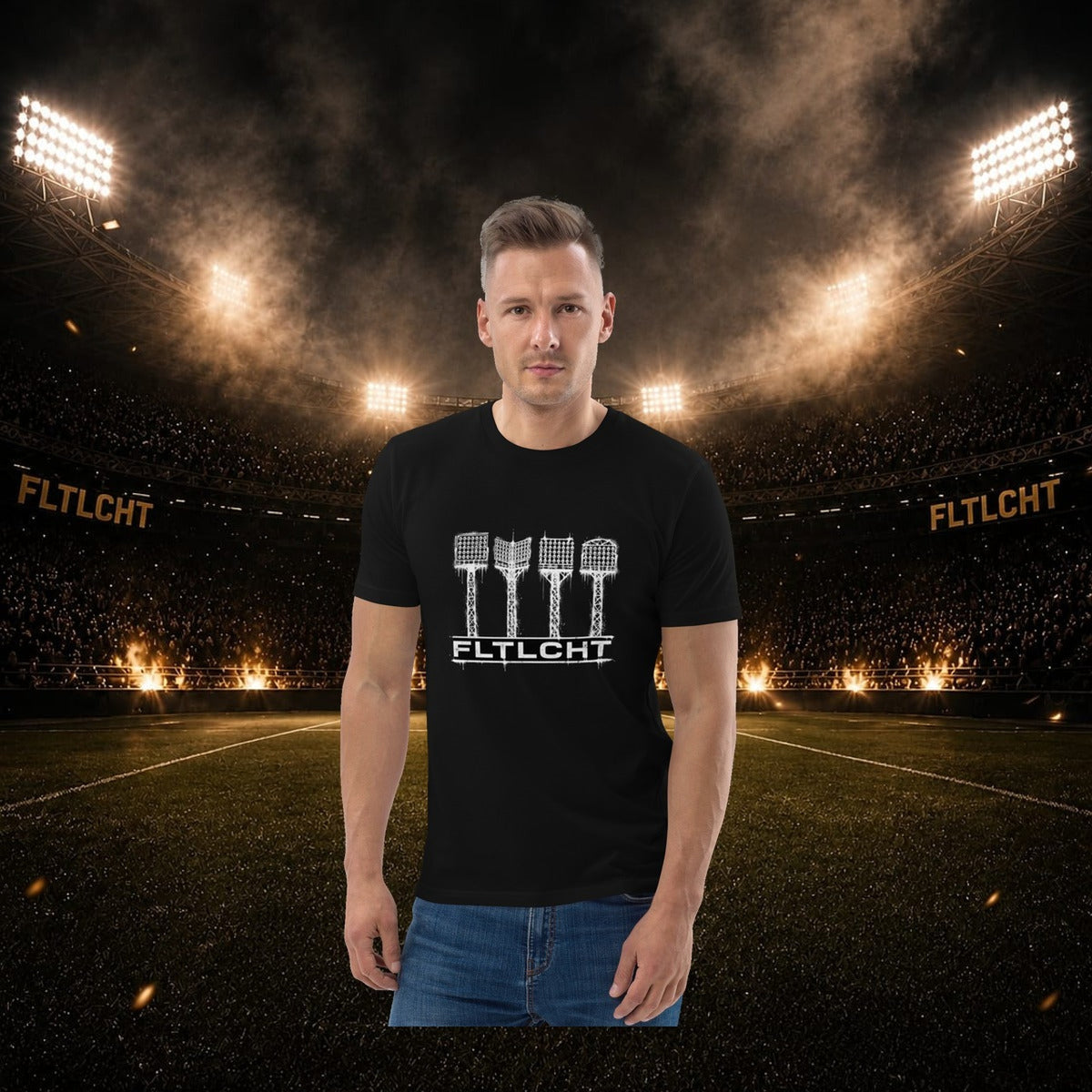 FLTLCHT T-Shirt Schwarz Back