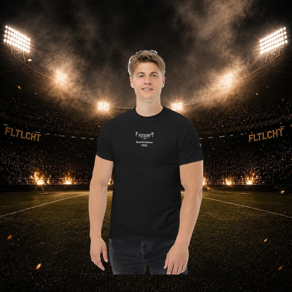 FLTLCHT T-Shirt Saarbruecken Schwarz vorne