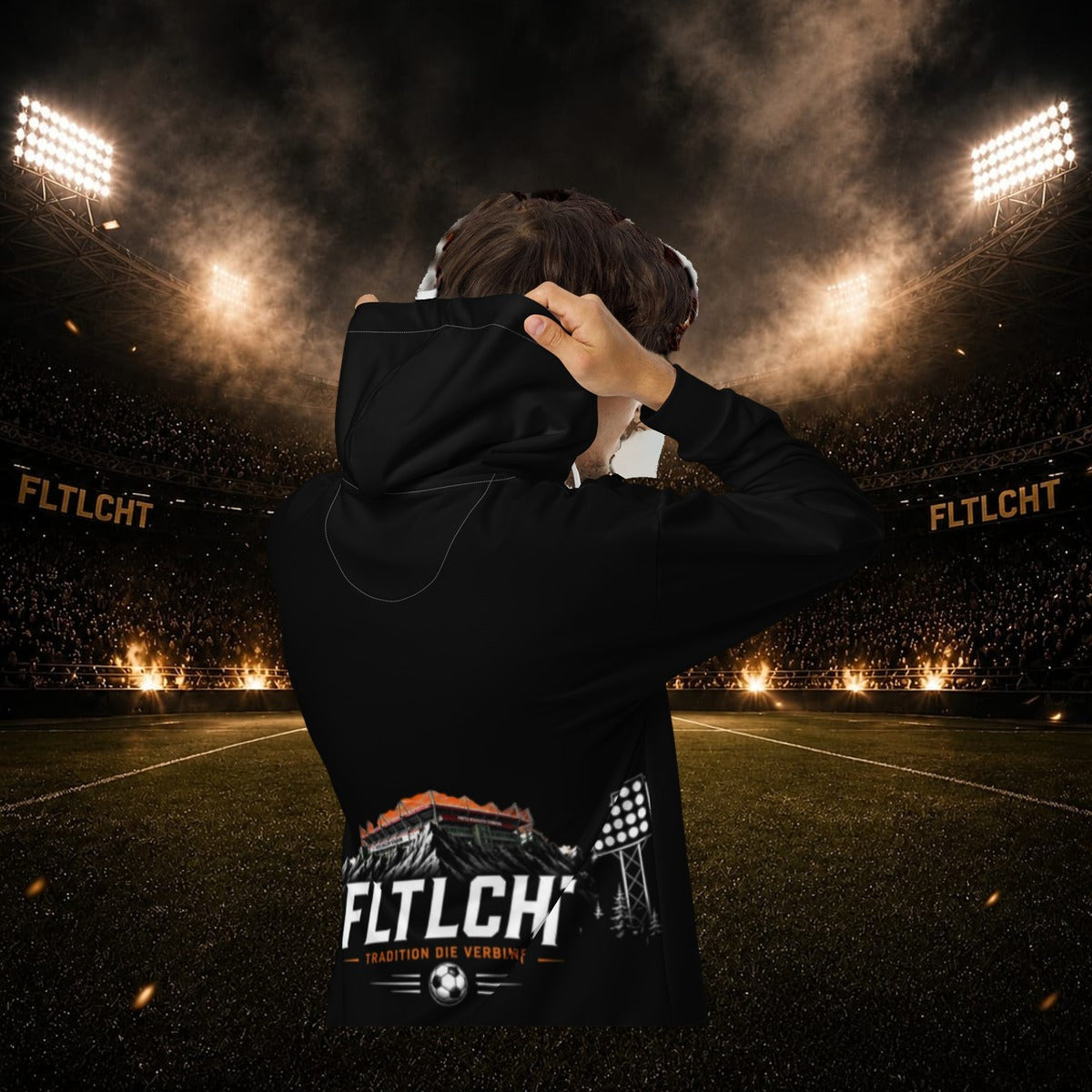 FLTLCHT Zip-Hoodie Weiss Back