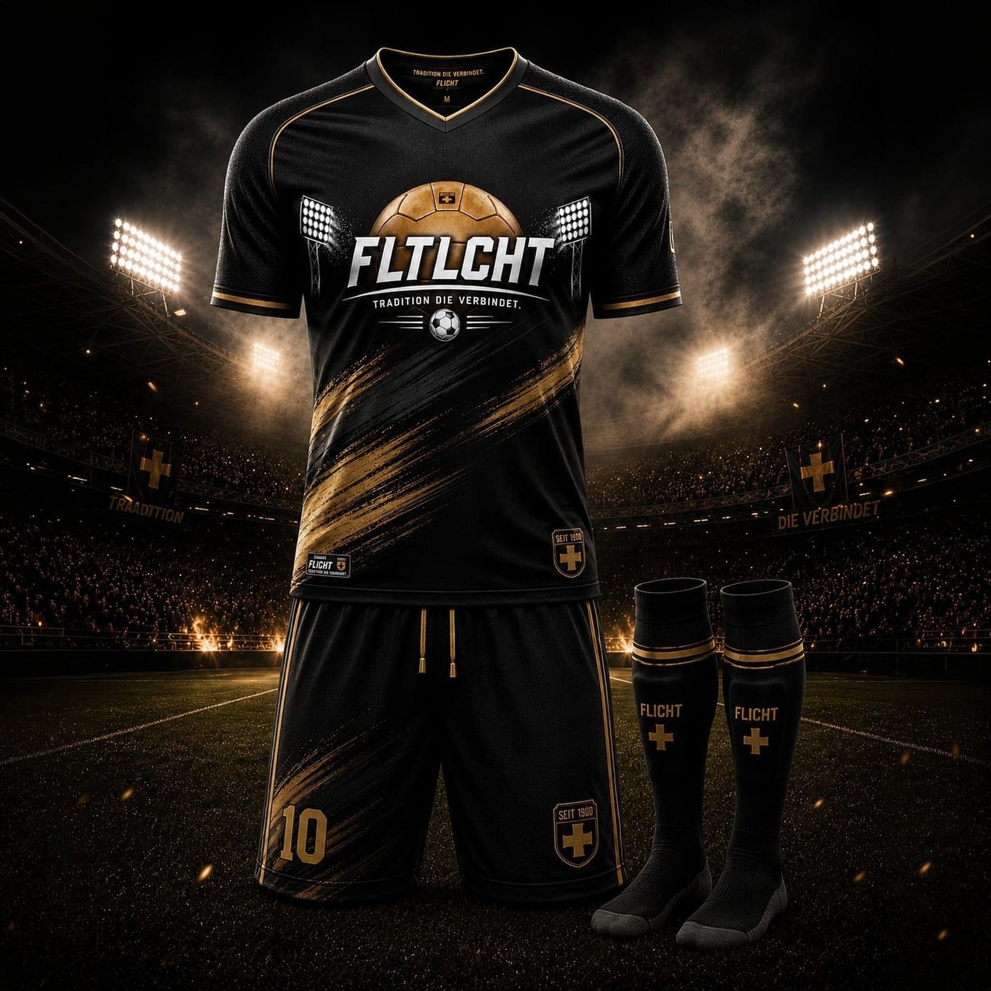 FLTLCHT Trikot Set Schwarz