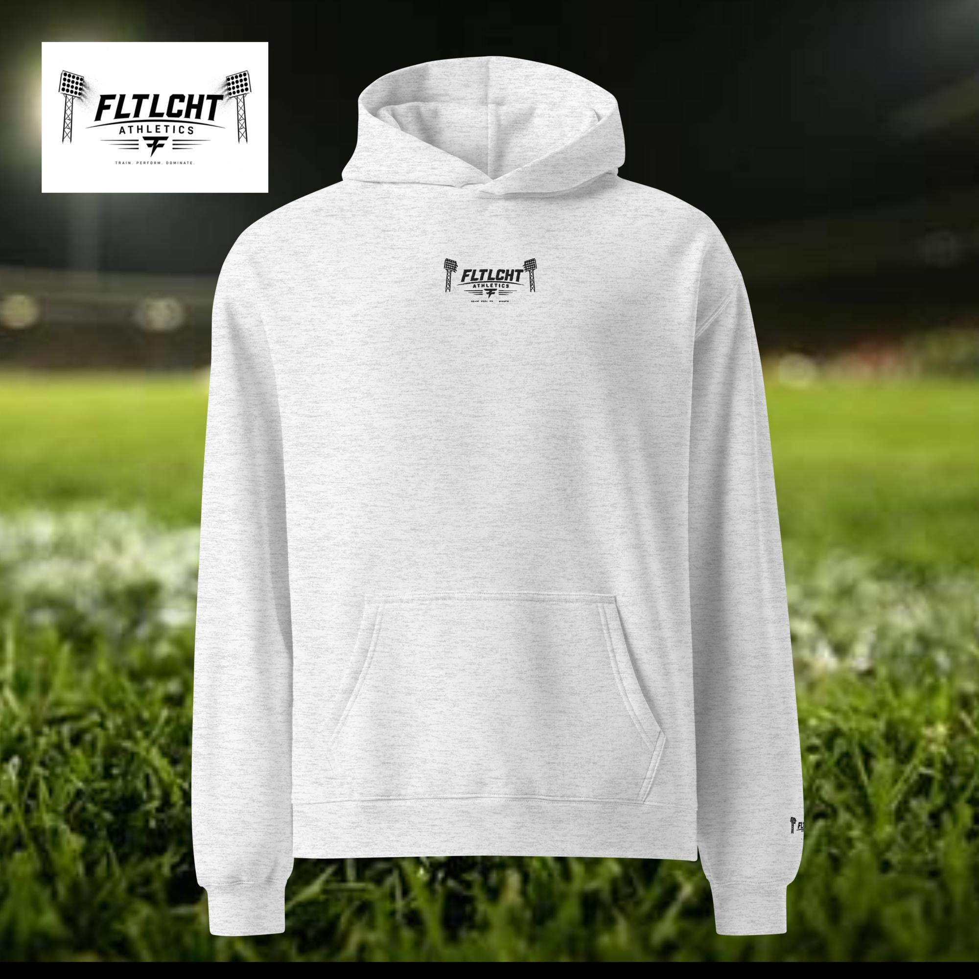 FLTLCHT Athletics Herren Oversize Hoodie White Heather